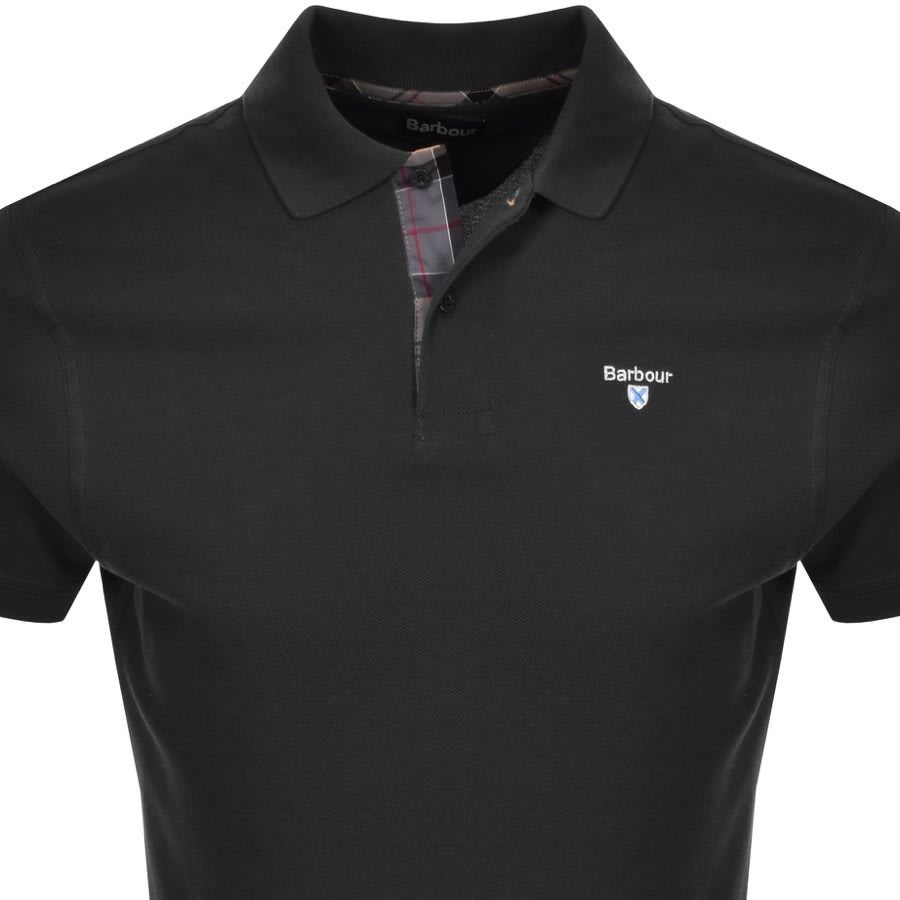 Alternative Image for ProductBarbour Pique Polo T Shirt Black2
